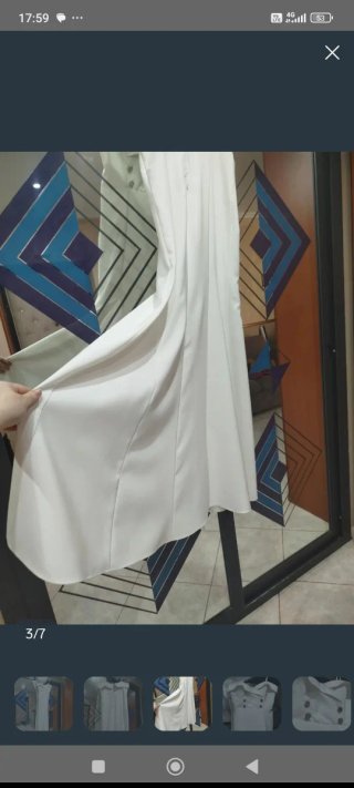 Abito lungo bianco con spacco