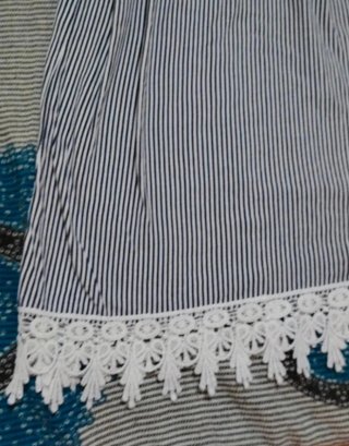 Vestido Hombros Descubiertos Rayas L