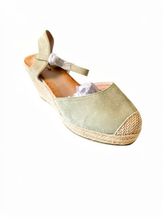 Sandalias cuña verde