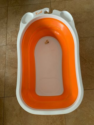Bañera bebé Karibu plegable naranja