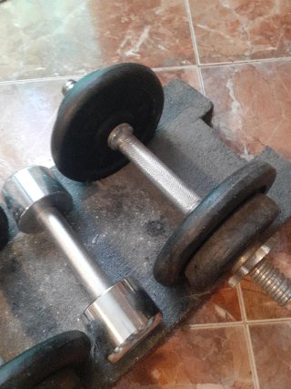 Juego de pesas con discos