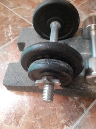 Juego de pesas con discos