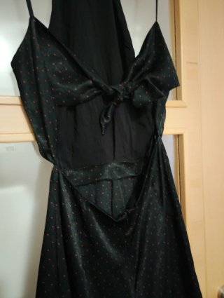 Vestido-pantalon Zara Negro con Puntos Rojos