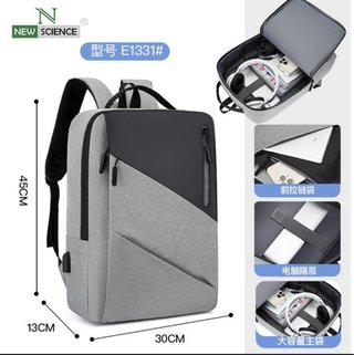 Mochila New Science E1331# Gris/Negra