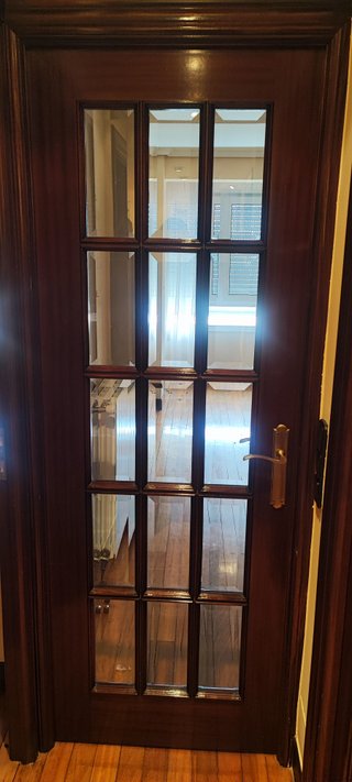 Puertas de madera con cristal