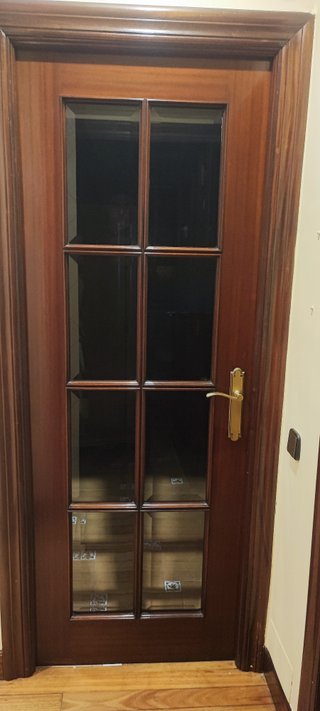 Puertas de madera con cristal
