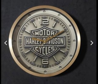 Relógio de Parede Harley-Davidson Dourado