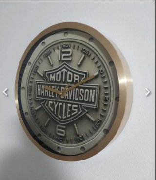 Relógio de Parede Harley-Davidson Dourado