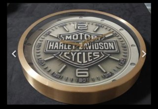 Relógio de Parede Harley-Davidson Dourado