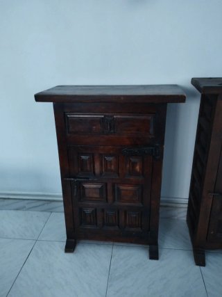Muebles recibidor madera rústica