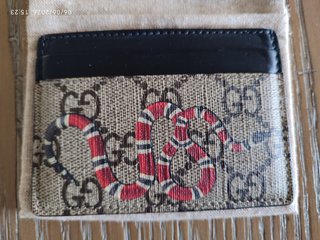 Portacarte Gucci GG Supreme Kingsnake