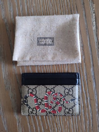 Portacarte Gucci GG Supreme Kingsnake