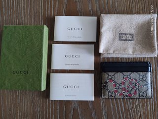 Portacarte Gucci GG Supreme Kingsnake
