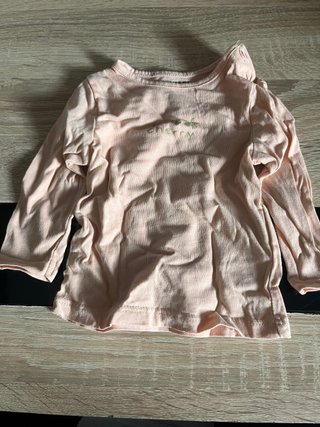 Camiseta bebé manga larga rosa cherry