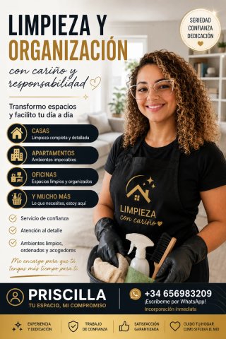 Servicios de limpieza y organización