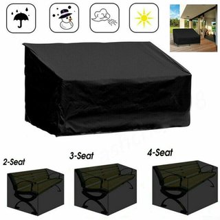 Coperta Impermeabile per Panchina Esterna Nera 2 Posti