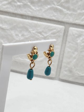Pendientes Goldfilled Turquesa