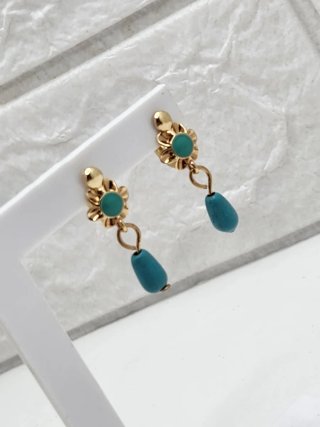 Pendientes Goldfilled Turquesa