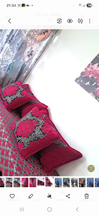 Fondas y almohadas para sofá
