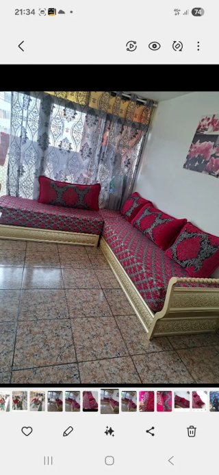 Fondas y almohadas para sofá