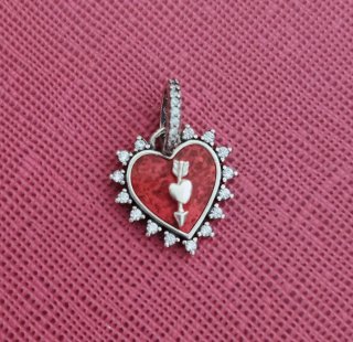 Pandora Corazón Flechado Plata y Circonitas