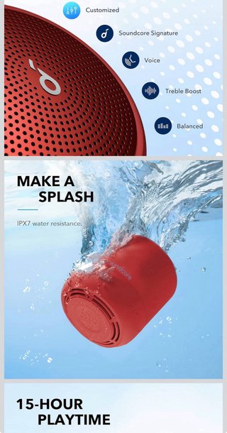 Altavoz Bluetooth Soundcore Mini 3 Rojo