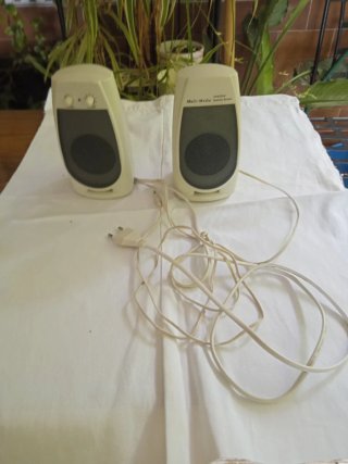 Altavoces Amplificados Beige/Gris
