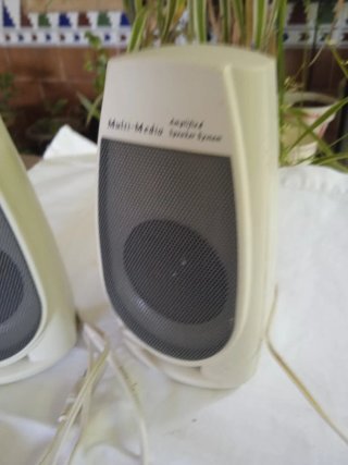 Altavoces Amplificados Beige/Gris
