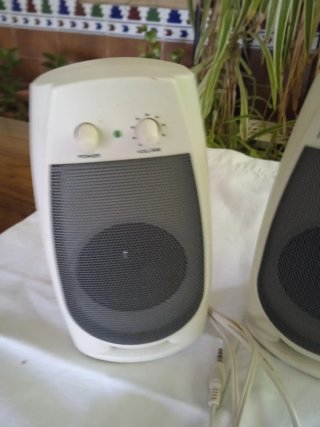 Altavoces Amplificados Beige/Gris