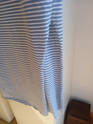 Vestido playero rayas azul y blanco