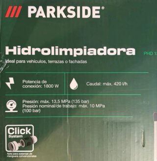 Hidrolimpiadora Parkside PHD 135 G6 1800 watios