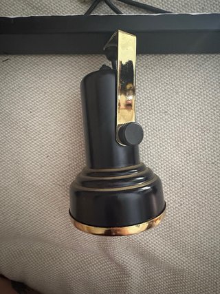 Lámpara de techo vintage negra y dorada