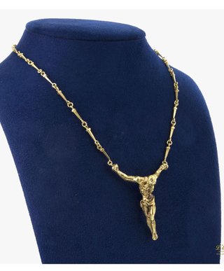Collar Cristo Dalí 18k Oro