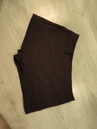 Minifalda pantalón marrón