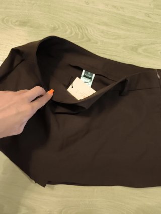 Minifalda pantalón marrón
