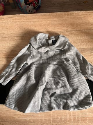 Vestido de bebé gris 1 mes