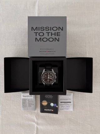 Omega Moonswatch Mission to Moon Negro
