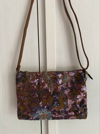 Borsa tracolla Coo & Coo ricamata