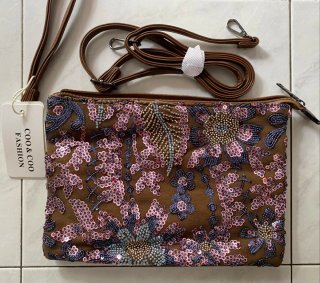 Borsa tracolla Coo & Coo ricamata
