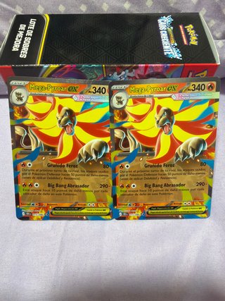 2 Cartas Pokémon Mega-Pyroar EX
