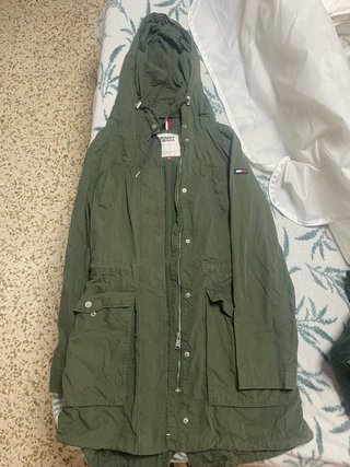 Abrigo Tommy Hilfiger Forro Peluche Verde