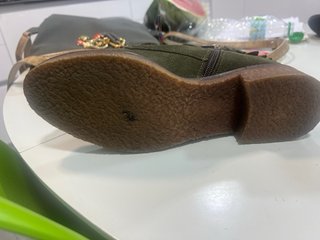 Botines verdes mujer cordones multicolor