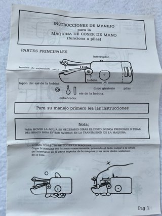 Máquina de coser portátil