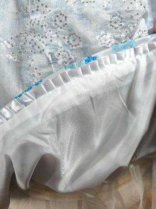 Traje Fallera NUEVO  Niña Azul/Blanco 9-11 Años