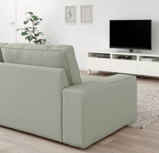 Fundas verde claro sofá 2P + chaiselongue Kivik