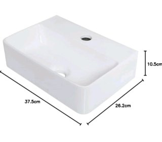 Lavabo de porcelana blanco