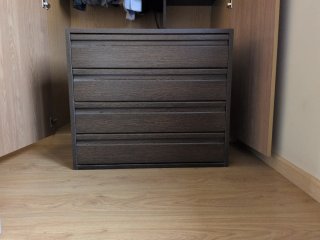 Cajonera para armario marrón wengue