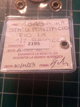 1/2 Baiocco 1849 Estados Pontificios