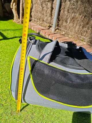 Transportín perro/gato gris y verde