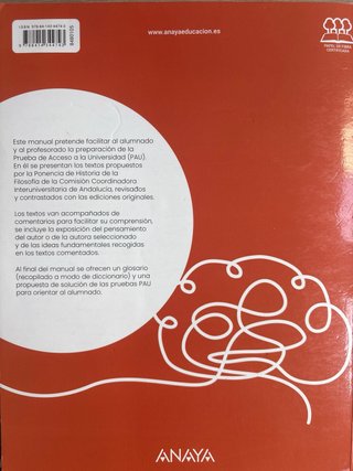 Paideia. Textos de Filosofía para la PAU. Andal...